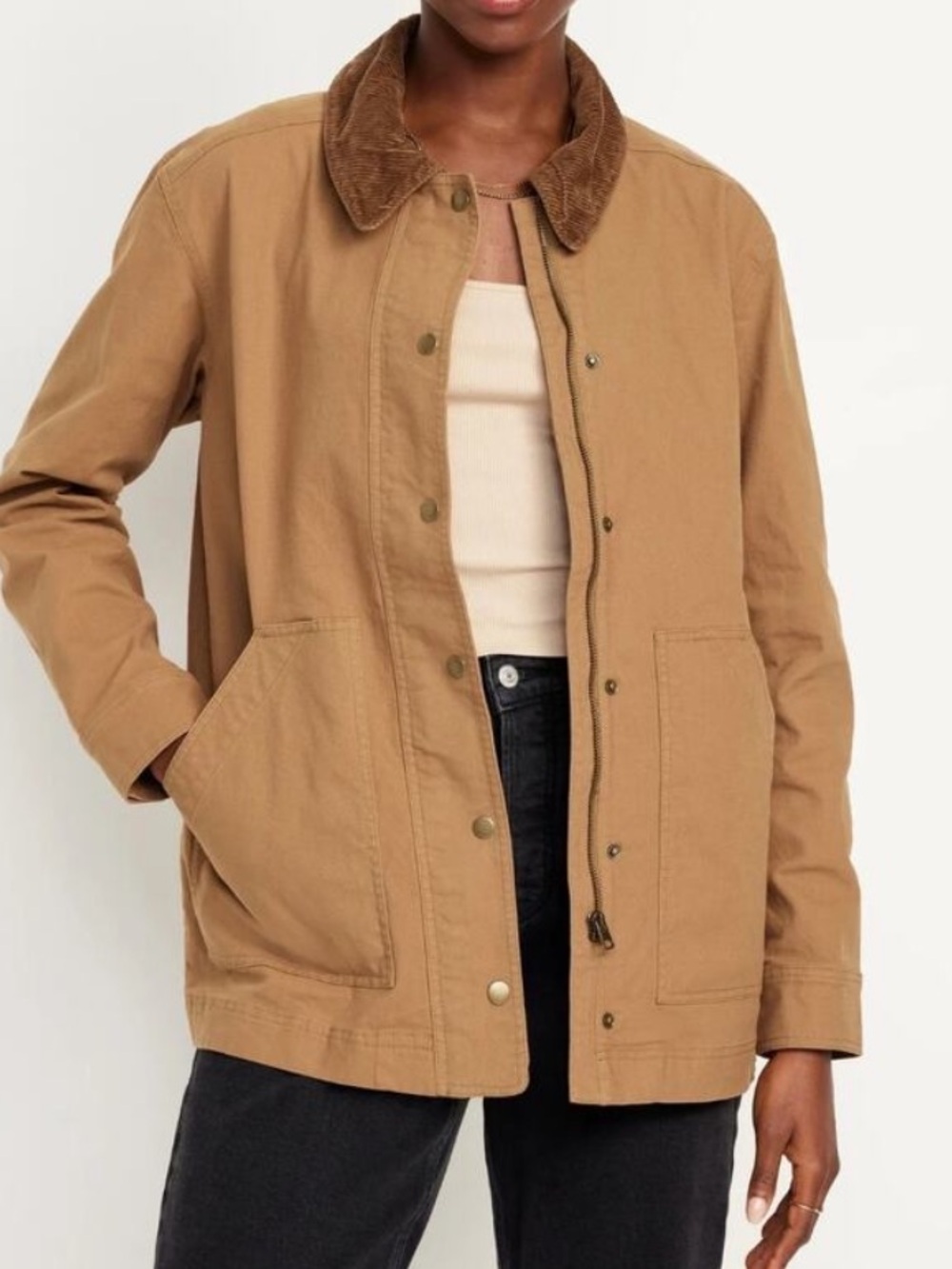 Old Navy Cotton Corduroy Collar Barn Chore Utility Jacket